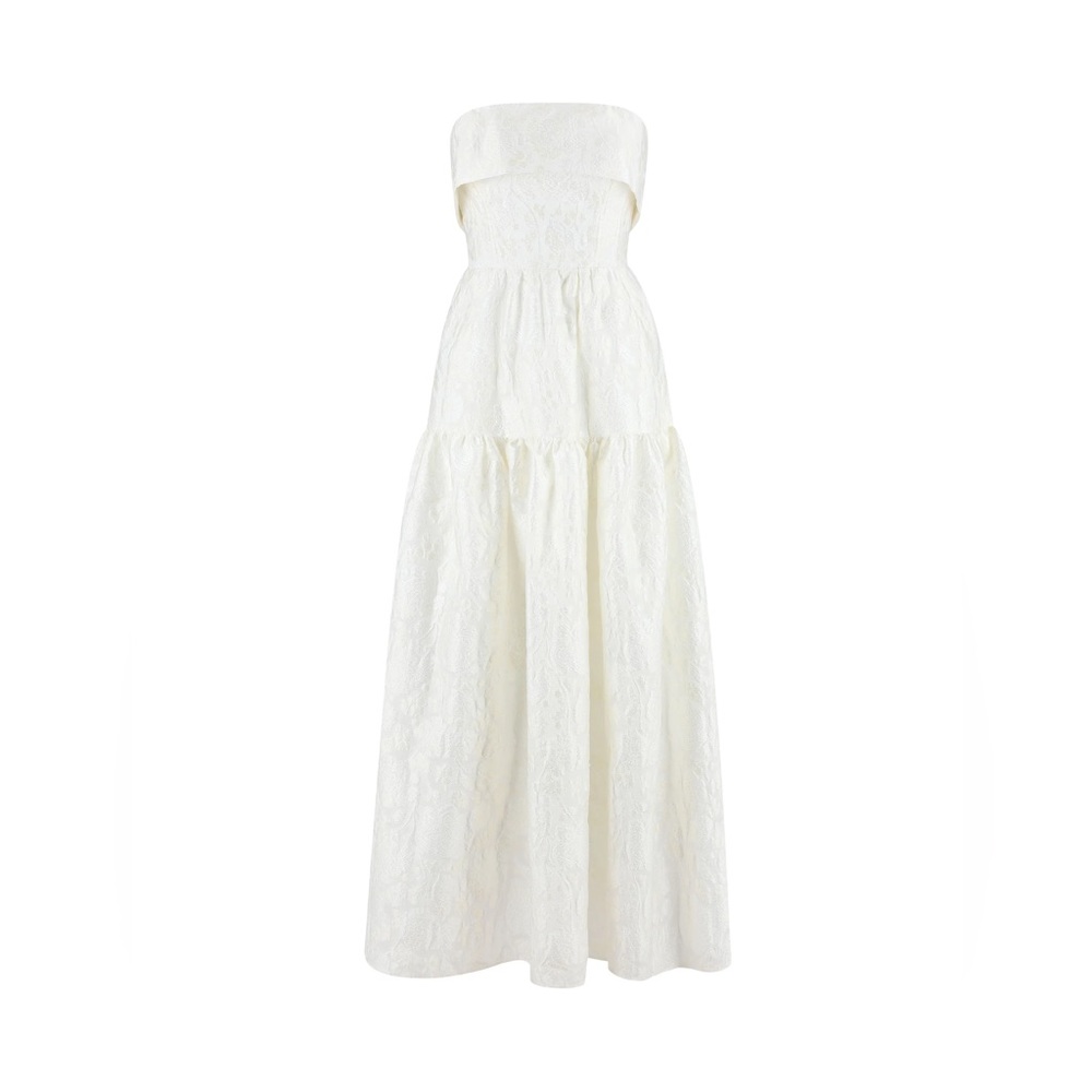 Masion Amory Swan Lake Maxi Dress-Cream Custard-XS-NWT - Picture 2 of 11